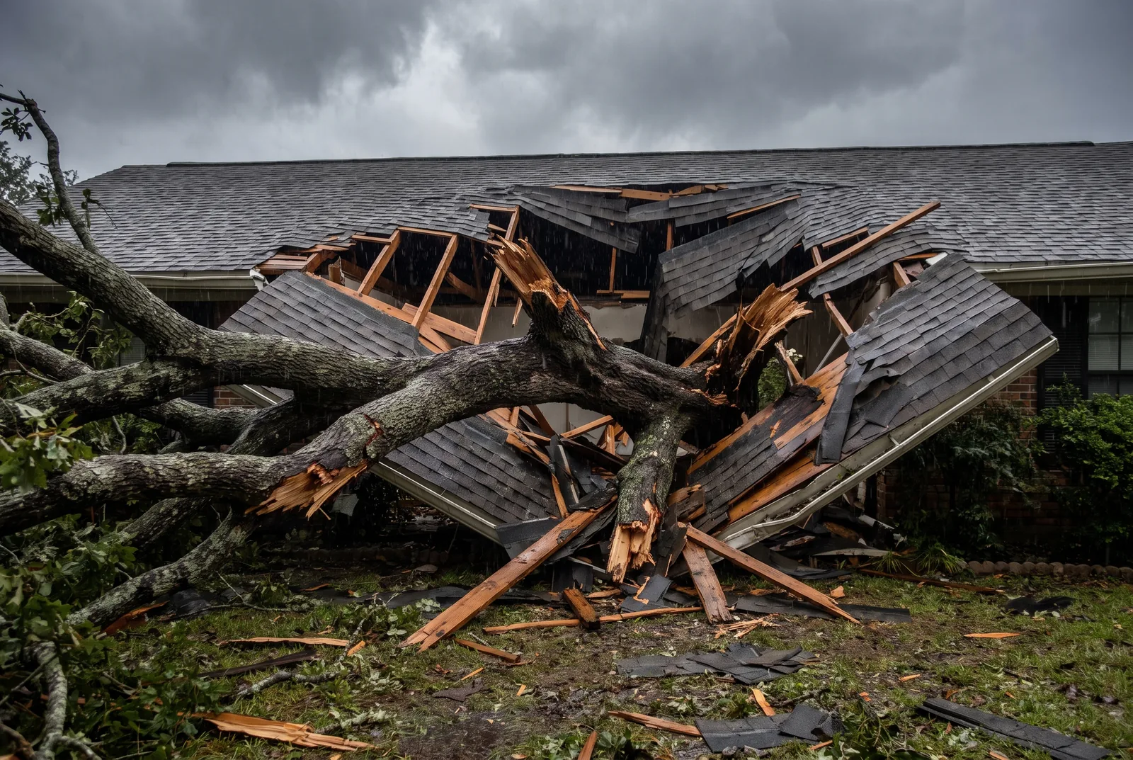 Storm & Tree Damage Restoration project example